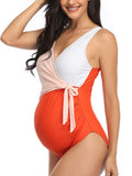 14 x Brand New Summer Mae Maternity Swimsuit Maternity Swimwear V-Neck High Cut Pregnant Swimsuit Orange M - RRP €465.64