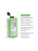 1 x RAW Customer Returns NASTIMA 14.4V 3000mAh Lithium-ion Replacement Battery Compatible with Eufy RoboVac 11 11S 11S MAX 12 15C 15T 30 35C Tesvor X500 Ecovacs Deebot N79 N79S DN622 and IKHOS S14 S15 - RRP €26.99