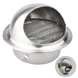 1 x RAW Customer Returns SNAGAROG Stainless Steel Exhaust Hood 10 cm Thickened Ventilation Grille with Insect Net Round Air Hood Exhaust Air Grille Weather Protection Grille for Exhaust, Ventilation and Insect Protection Silver  - RRP €13.99