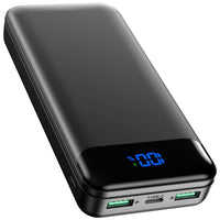 10 x RAW Customer Returns Enerwow Power Bank, 27000mAh Powerbank PD 30W Fast Charging External Cell Phone Batteries with Digital Display, USB C Portable Charger with iPhone 15 14 13 12 Pro Max, Samsung and Other Devices - RRP €241.9