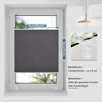 5 x RAW Customer Returns Sanfree pleated blind Klemmfix pleated blind without drilling anthracite 45x100cm WxH incl. clamp bracket opaque and translucent blind folding blind privacy and sun protection blind for windows and doors - RRP €50.35