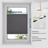 5 x RAW Customer Returns Sanfree pleated blind Klemmfix pleated blind without drilling anthracite 45x100cm WxH incl. clamp bracket opaque and translucent blind folding blind privacy and sun protection blind for windows and doors - RRP €50.35