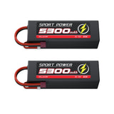 1 x RAW Customer Returns Hilldow M28 RC Battery 3S LiPo Battery 11.1V 60C 5300mAh with Deans T Plug, 2 Pack Hardcase Battery Lipo Battery Rechargeable for RC Cars Truck Buggy Boat - RRP €53.99