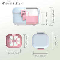 2 x RAW Customer Returns BVN Leak-proof denture box, denture box with sieve, portable soaking denture box, for all ages, dentures and braces pink white  - RRP €45.98