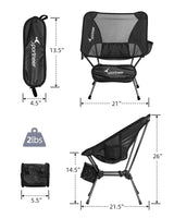 1 x RAW Customer Returns Sportneer Camping Chair Foldable Camping Chair Portable Camping Chairs 150 kg Folding Chair Ultralight Pack Size Small Folding Chair with Carry Bag for Picnic, Outdoor, Hiking, Black, 2 Pack - RRP €70.58