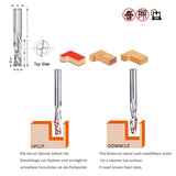 1 x RAW Customer Returns Sinoprotools spiral groove cutter 8mm shaft solid carbide end mill 45 mm cutting length spiral cutter CNC cutter for router compression cutter two-edged for wood 2 2 flutes  - RRP €33.26