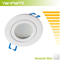 1 x RAW Customer Returns YanFeiYit 5x LED recessed spotlights round white 5W warm white flat 230V recessed light IP44 also for bathroom, outdoor area borehole 60mm bathroom ceiling spot bathroom recessed spotlight - RRP €38.99