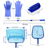 1 x RAW Customer Returns Pool net, leaf net pool, pool net, pond net with telescopic pole, bottom net pool, pool net set, net pond fine mesh, pool deep net, pool cleaning for swimming pool, aquarium, spa - RRP €22.54