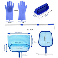 1 x RAW Customer Returns Pool net, leaf net pool, pool net, pond net with telescopic pole, bottom net pool, pool net set, net pond fine mesh, pool deep net, pool cleaning for swimming pool, aquarium, spa - RRP €22.8