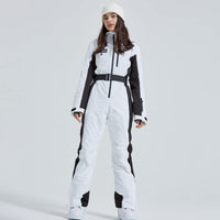 1 x RAW Customer Returns HOTIAN women s ski suit women s one-piece ski overalls winter warm snow skiing windproof waterproof outdoor snow overalls jumpsuit with hood thicken snowsuit ski suit white L - RRP €191.59