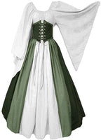 1 x RAW Customer Returns Aibaowedding Women Renaissance Medieval Costumes Dress Trumpet Sleeves Gothic Retro Dress - RRP €42.0