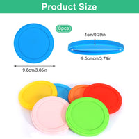 28 x Brand New Yogurt Jar Lids, 6 Pieces Yogurt Cup Lids Reusable Yogurt Lids, Silicone Yogurt Cup Lid for Diameter 9.5cm Yogurt Cups 4 Colors  - RRP €571.2