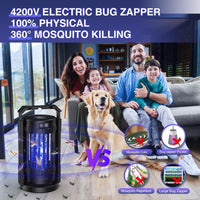 1 x RAW Customer Returns Electric Insect Killer, 4200V UV Insect Mosquito Lamp Mosquito Trap With LED Light, Fly Trap Fly Catcher 4000mAh USB Rechargeable Insect Trap Mosquito Zapper Effective 100-130  - RRP €35.99