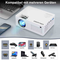 1 x RAW Customer Returns Projector, 2023 Upgrade Mini Projector, 9500 Lumen Multimedia Home Theater Video Projector, Compatible with Full HD 1080P HDMI, USB, VGA, AV, Smartphone, Pad, TV Box, Laptop - RRP €62.99