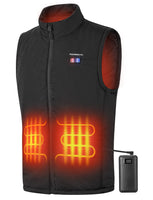 5 x Brand New ISSYZONE Heated vest for men with 9600 mAh battery, heated vest with 6 heating zones, 3 adjustable heat levels, USB electric heating vest for hiking, fishing, motorcycle, outdoor - RRP €164.35