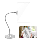 1 x RAW Customer Returns Lupa 4X Magnifying Glass with Stand, 10 x6 Flexible Gooseneck Magnifier, Large Page Reading Magnifier for Reading Small Prints for Seniors with Poor Vision with Aging Eyes, Sliver - RRP €19.94