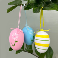 2 x Brand New GoldRock Easter decoration Easter eggs for hanging, 12 pieces of Easter eggs plastic colored with ribbon, Easter decoration crafts, Easter eggs, Easter decoration garden, Easter decoration 6x4cm, Easter decoration - RRP €60.0