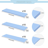 1 x RAW Customer Returns 30 Pieces Assorted Thickness 0.5 1 1.5mm Thermal Conductive Silicone Pads with 6.0 W mk Thermal Conductivity, VooGenzek Reusable Thermal Conductive Silicone Pad, for SSD CPU GPU LED IC Chipset Cooling, Blue - RRP €9.64