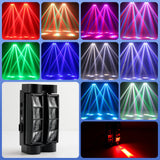 1 x RAW Customer Returns Areyourshop Moving Head 2 PC , 8 x 10 W RGBW Moving Lights, DMX512 Disco DJ Light Multiple Control Modes, Moving Head Led for Pubs Parties Clubs B - RRP €132.99