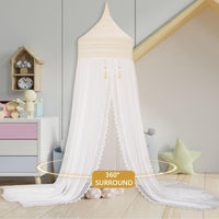 4 x RAW Customer Returns SESAMIS bed canopy children s room canopy I bed canopy baby bed girl I mosquito net - perfect decoration and protection for your baby woven bed canopy - RRP €120.96