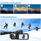 1 x RAW Customer Returns Video Camera 4K 48MP 30FPS Camcorder with IR Night Vision, 18X Digital Zoom Video Camera Recorder, 3.0 Inch LCD Touchscreen Webcam Vlogging Camera for YouTube with Remote Control, 2 Batteries and SD Card - RRP €96.79