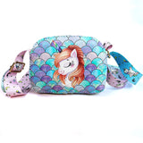 1 x RAW Customer Returns COWORK-UP Little Girls Cute Unicorn Crossbody Bag Blue  - RRP €13.98