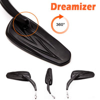 1 x RAW Customer Returns DREAMIZER Motorcycle Rearview Mirror, 8mm Motorcycle Side Mirrors for Sportster XL883 1200 Low Rider Dyna Softail Street Glide Electra Glide Road Glide - RRP €56.99