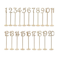 1 x RAW Customer Returns Youngine 20 Wooden Table Numbers with Holder Base for Wedding Banquet Party Table Home Birthday Decoration Tall  - RRP €20.16