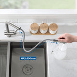 1 x RAW Customer Returns Auralum kitchen tap, high pressure kitchen tap with extendable shower, sink tap with two types of water jets, mixer tap for kitchen, 360 rotatable, kitchen tap stainless steel - RRP €46.85