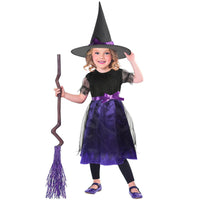 1 x RAW Customer Returns Dereine Witch Costume Girls, Halloween Costume Children, Witch Costumes with Hat, Witch Costumes for Children, for Halloween, Carnival, Cosplay Party 130, B  - RRP €17.57