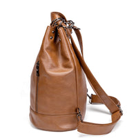 1 x RAW Customer Returns Kiepoar Women s Leather Backpack Shoulder Bag Elegant Bucket Bag, Large Leather Backpack Waterproof 2 in 1 as Fashion Backpack and Shoulder Bag, Daypack Lightweight Fashion, Bag for Work School Travel, Brown - RRP €42.99