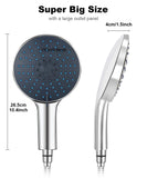 1 x RAW Customer Returns Shower head, NEUFLY hand shower large shower head with stainless steel hose water saving pressure increasing shower head chrome universal shower head - 7 modes shower - RRP €25.99