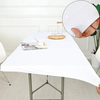 1 x RAW Customer Returns Tablecloth Rectangular,Fitted Tablecloth,Elastic Tablecloth,Wipeable Tablecloth,Tablecloth for Outdoor,Patio,Kitchen and Dining Room,White,6FT 183x75CM - RRP €39.95