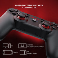 1 x RAW Customer Returns GameSir T3s Wireless Controller for Windows PC iOS13 Android Phone Tablet, Bluetooth Game Controller for Switch, Mobile Gamepad for Apple Arcade MFi Games with Adjustable Vibration, 4 Levels Turbo - RRP €35.11