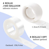 34 x Brand New 8 rolls of balloon ribbon garland, balloon ribbon set balloon adhesive dots with 4 rolls of balloon adhesive dots, balloon garland strips balloon garland, balloon arch garland kit for birthday, wedding party - RRP €230.86