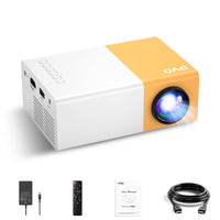 1 x RAW Customer Returns Mini Projector, PVO Portable Projector for Cartoon, Children s Gift, Outdoor Movie Projector, LED Pico Video Projector for Home Theater, Video Can Be Mirrored Directly to the Projector - RRP €56.46