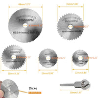 1 x RAW Customer Returns Saipor 12pcs 2sets saw blade circular saw blade set HSS saw blade wood cutting discs rotary tool for Dremel accessories for wood, plastic, fiberglass, copper, aluminum and thin sheet metal - RRP €10.07