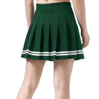 1 x RAW Customer Returns Dressystar Women s Stretchy Pleated Skirt Schoolgirl Striped Versatile Teenager Skater Skirt Green White Stripes S - RRP €21.4