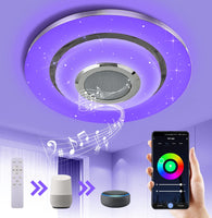 1 x RAW Customer Returns OTREN LED ceiling light dimmable with Bluetooth speaker, 36W 3600LM smart RGB ceiling light with color change, WiFi lamp with remote control and APP control, compatible with Alexa Google Home, 30CM - RRP €51.42