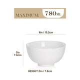 1 x RAW Customer Returns MALACASA, Regular Series, 4-piece porcelain cream white cereal bowl set, 750ml soup bowl, rice bowl, snack bowl, dessert bowl for salad, soups, ramen, fruit etc. 15.2x15.2x7.6cm - RRP €36.38