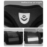 3 x Brand New Dog harness cat harness with leash escape-proof anti-pull harness air mesh breathable reflective chest harness for puppies, small dogs black, L  - RRP €61.2