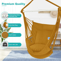 1 x RAW Customer Returns Hanging chair for outdoor indoor, hanging swing hanging chair outdoor for children adults up to 200kg, hanging seat with 3 cushions and extended footrest - RRP €49.95