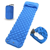 1 x Brand New BIHEE Camping Mat with Pillow, Ultralight Inflatable Trekking Mat, Camping Cot Mattress for Hiking and Travel, Mountaineering, Outdoors, Tent Blue  - RRP €34.43