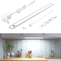 1 x RAW Customer Returns wobsion LED Kitchen Under Cabinet Lamp With Non-Contact Sensor, Ultra-thin Dimmable LED Strip, Cold White LED Strip 6000K, Super Bright 30CM Kitchen Under Cabinet LED Bar 200LM - RRP €19.67