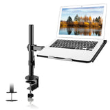 1 x RAW Customer Returns Suptek monitor mount with laptop arm, monitor mount 1 monitor for 13 to 27 inch LCD LED screen up to 15.6 inch notebook, height adjustable notebook monitor arm desk mount MD6421TP003 - RRP €49.99