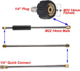 1 x RAW Customer Returns Tool Daily Pressure Washer Extension Wand, 90 Pressure Washer Lance, 1 4 Quick Connect, M22, 4000 PSI - RRP €34.1