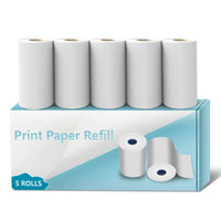 1 x RAW Customer Returns 5 Rolls Printing Paper for Kids Camera, Instant Print Thermal Paper, Refill Paper for Kids Camera Length 23.95ft Width 2.28inch  - RRP €12.53