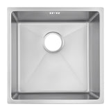 1 x RAW Customer Returns Auralum sink 44 x 44 cm, kitchen sink stainless steel sink for 45 cm base cabinet, small kitchen washbasin built-in sink including siphon drain and overflow set - RRP €119.99