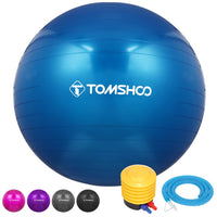 1 x RAW Customer Returns TOMSHOO Anti-Burst Yoga Ball Thickened Stability Balance Ball Pilates Barre Physical Fitness Exercise Ball 45CM 55CM 65CM 75CM Gift Air Pump - RRP €17.14