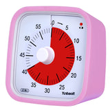 1 x RAW Customer Returns Visual Timer, Yunbaoit Improved 60 Minute Countdown Timer for Children Adults with Low Battery Alarm, Quiet Time Management Tool with Optional Alarm Pink  - RRP €24.47